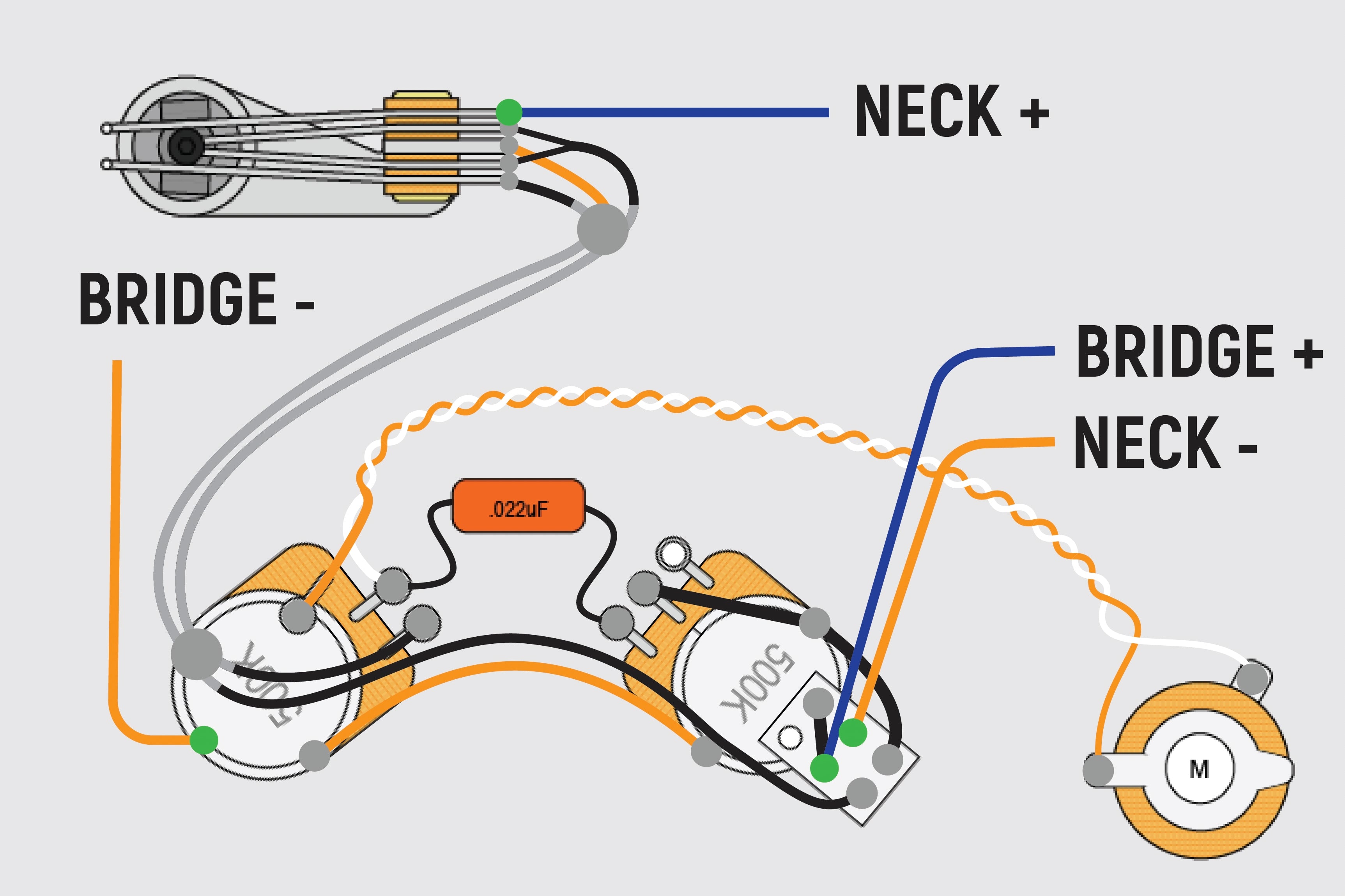 Jazzmaster Wiring Harness w/Series/Parallel (500k Pots)